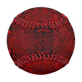 Pelota De Béisbol Impresión de piel de serpiente roja