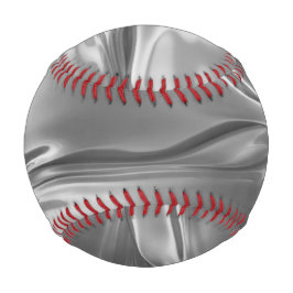 Pelota De Béisbol Impresión Digital Plata Líquida