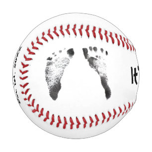 Pelota De Béisbol Impresiones para pies de bebé, Baby Shower