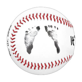 Pelota De Béisbol Impresiones para pies de bebé, Baby Shower