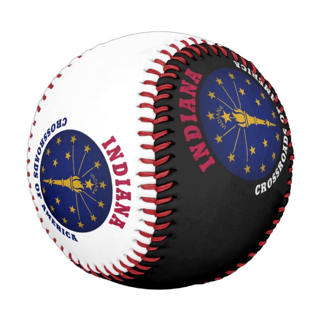 PELOTA DE BÉISBOL INDIANA CRUZA LA BANDERA ESTATAL (Angular)