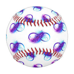 Pelota De Béisbol Infinito con pluma púrpura