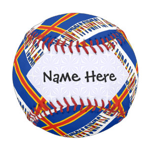 Pelota De Béisbol Islas Åland bandera Ålander personalizada en mosai