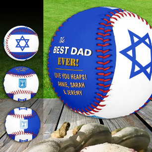 Pelota De Béisbol Israel Mejor Papá, Bandera Patriótica Israelí