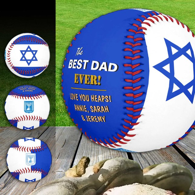 Pelota De Béisbol Israel Mejor Papá, Bandera Patriótica Israelí (Subido por el creador)