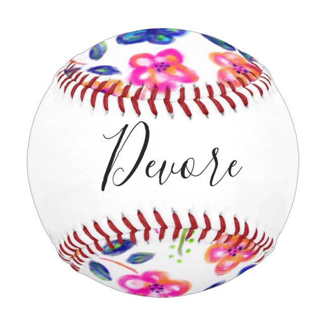 Pelota De Béisbol Jardín de flores (Anverso)
