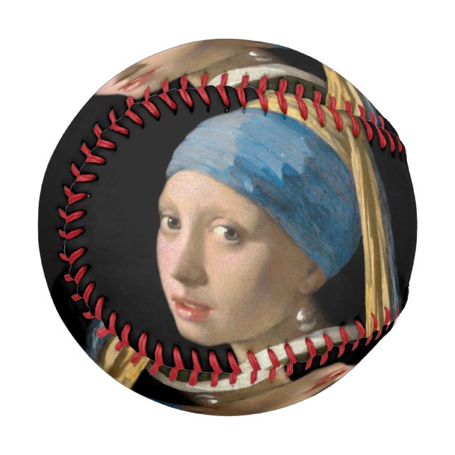 Pelota De Béisbol Johannes Vermeer, Chica de Pearl Earring (Anverso izquierdo)
