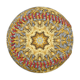 Pelota De Béisbol Kaleidoscopio Metalizado de plata dorada preciada