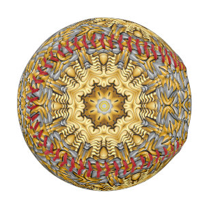 Pelota De Béisbol Kaleidoscopio Metalizado de plata dorada preciada