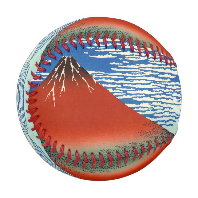 Pelota De Béisbol Katsushika Hokusai - Buen Viento, Buenos Días (Anverso izquierdo)