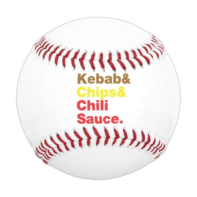 Pelota De Béisbol Kebab, Chips y Salsa de Chili. (Anverso)