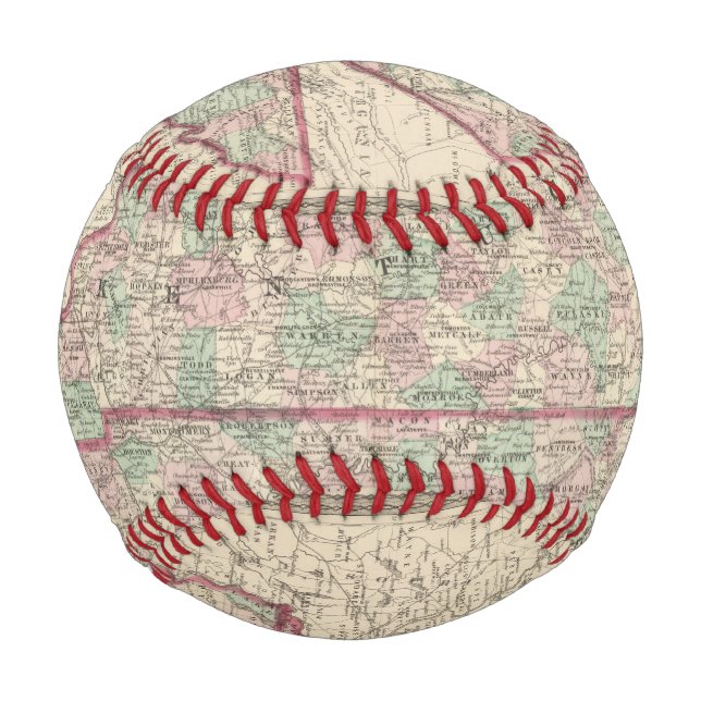 Pelota De Béisbol Kentucky y Tennessee (Anverso)