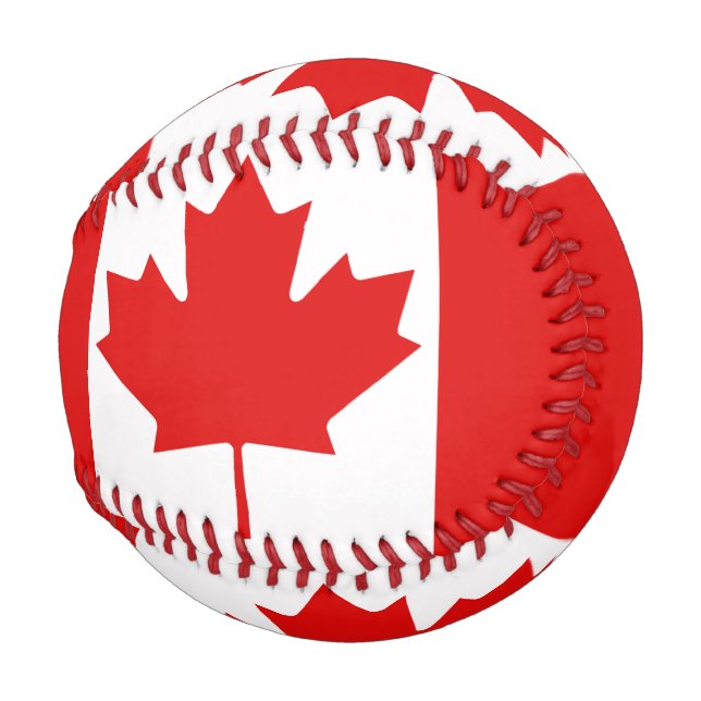 Pelota De Béisbol La bandera de la hoja de arce de Canadá (Anverso derecho)