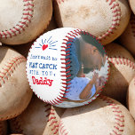 Pelota De Béisbol La captura del Día del Primer Padre<br><div class="desc">¿Buscas un regalo único y personalizado del Día del Padre para el fanático del béisbol en tu vida? ¡No busque más que este personalizado de béisbol! ¡Este béisbol es totalmente personalizable con tus propias fotos para un hermoso regalo del primer Día del Padre que recordar! Un béisbol personalizado, personalizado con...</div>