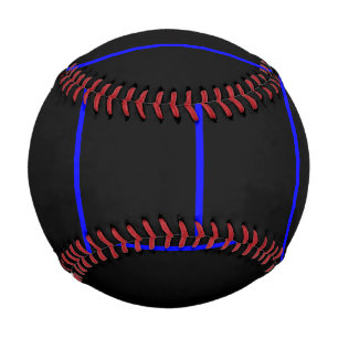 Pelota De Béisbol La delgada línea azul simbólica en estilo vertical