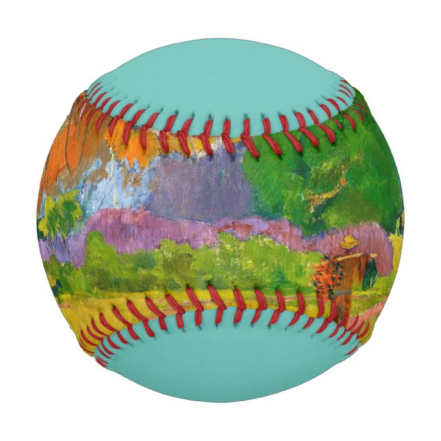 Pelota De Béisbol La famosa pintura del paisaje tahitiano de Paul Ga (Anverso)