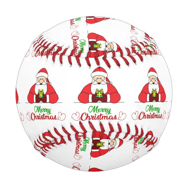 Pelota De Béisbol La Feliz Navidad de Santa María (Anverso)