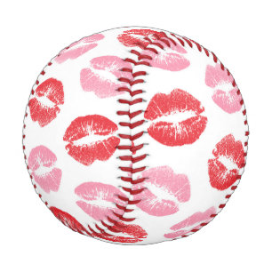 Pelota De Béisbol Labios rojos y rosados, patrón de labios, labios,