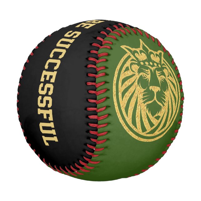 Pelota De Béisbol León con corona - Estilo de oro 4 (Angular)