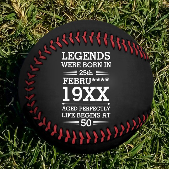 Pelota De Béisbol Leyendas personalizados nacieron en la edad de mes (Subido por el creador)