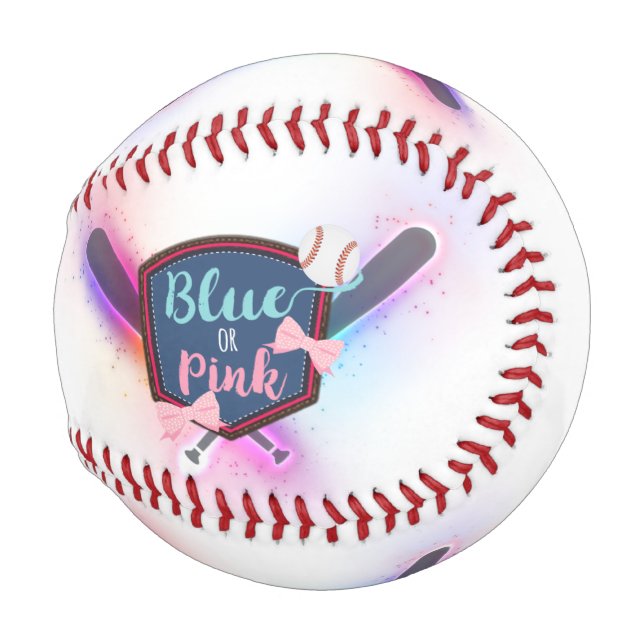 Pelota De Béisbol Libro invitado de Gender Reveal Baseball (Reverso Izquierdo)