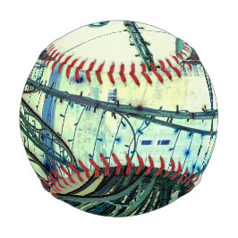 Pelota De Béisbol Líneas curvadas azules