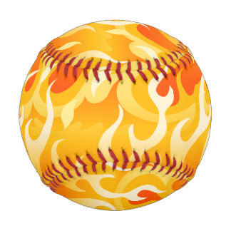 Pelota De Béisbol Llamas ardientes