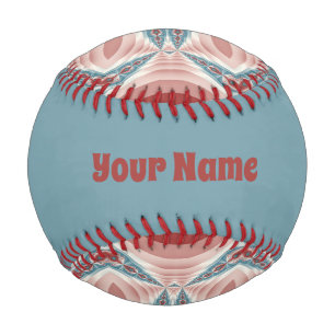 Pelota De Béisbol Llamativo nombre fractal de Mandala moderno en Kal