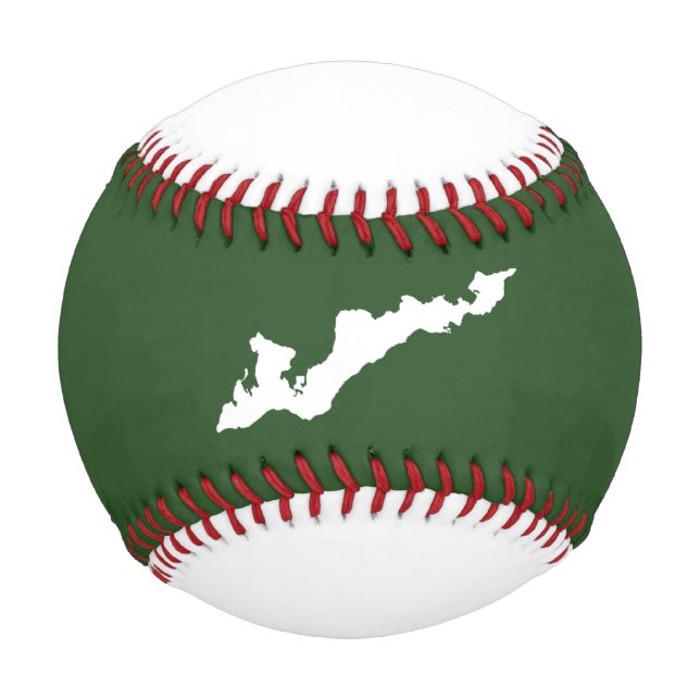 Pelota De Béisbol Logo de la isla de pescadores clásica Béisbol - Bl (Anverso)