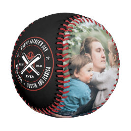 Pelota De Béisbol Logo de la mejor foto personalizada de papá