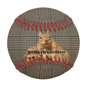 Pelota De Béisbol Logotipo de la ardilla del guante blanco HAMby - B