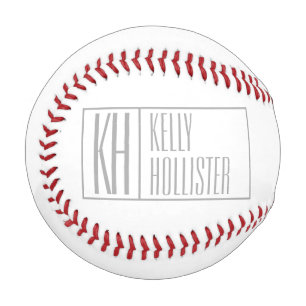Pelota De Béisbol Logotipo de nombres e iniciativas grises modernas