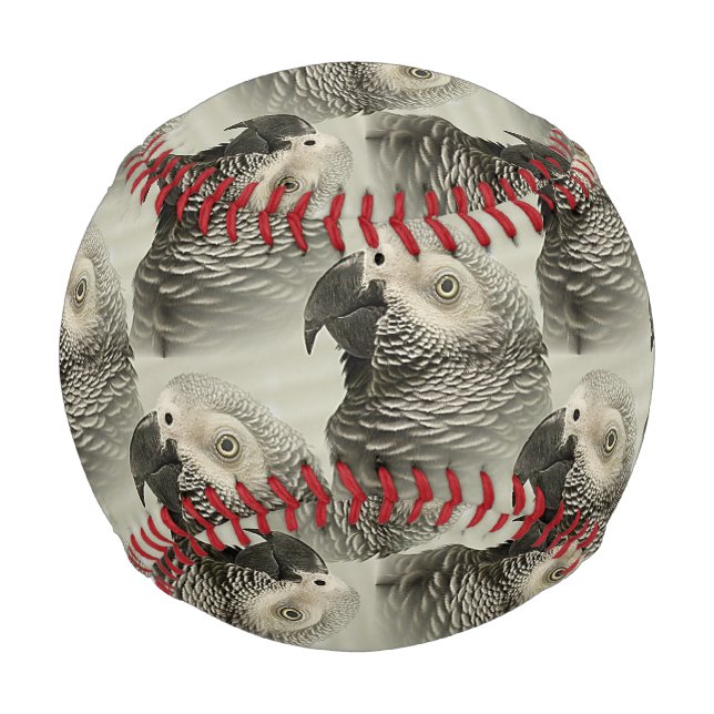 Pelota De Béisbol Loro gris africano del Congo (Anverso)