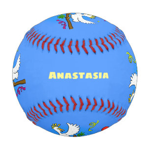 Pelota De Béisbol Loros cacatúas divertidos y lindos dibujos animado