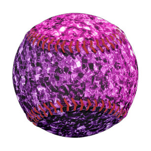Pelota De Béisbol Luces oscuros purpurinas rosados oscuros morados