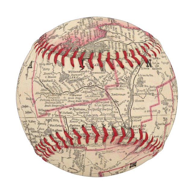 Pelota De Béisbol Maine 6 (Anverso)