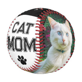Pelota De Béisbol Mamá Gata Día de la Madre 2 Fotos Monograma Person