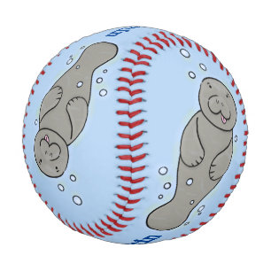 Pelota De Béisbol Manatí de bebé con ilustracion de burbujas