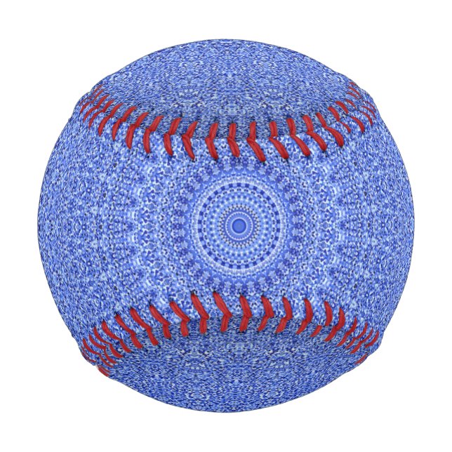 Pelota De Béisbol Mandala azul (Anverso)