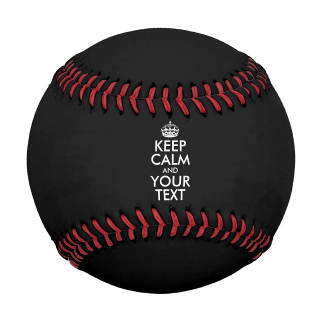 PELOTA DE BÉISBOL MANTENER CALMA Y EL TEXTO (Anverso)