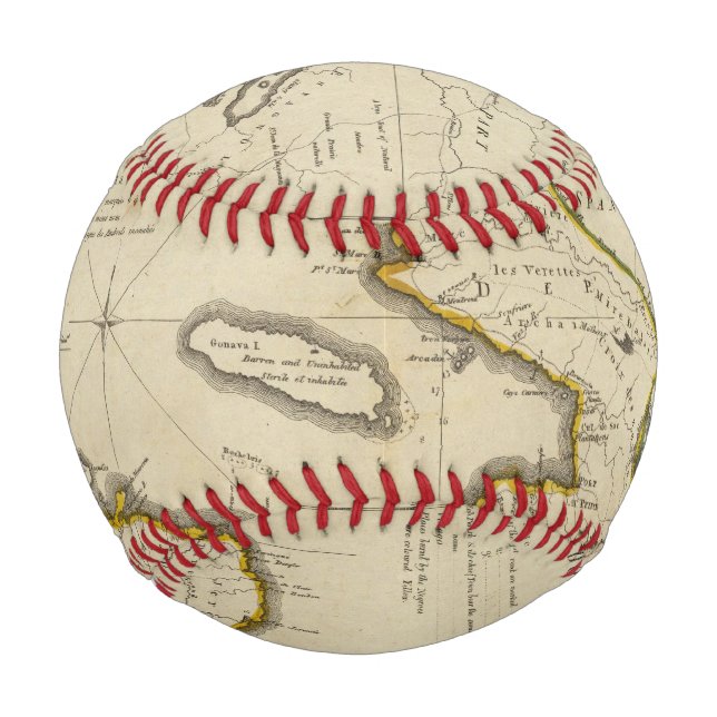 Pelota De Béisbol Mapa Atlas de Haití (Anverso)