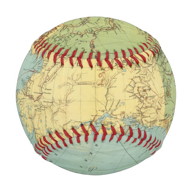 Pelota De Béisbol Mapa de Alaska de Rand McNally (Anverso)