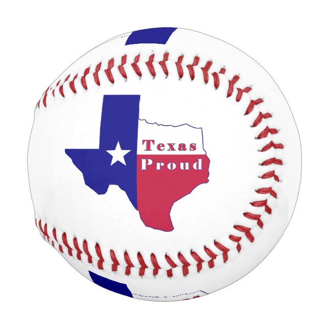 Pelota De Béisbol Mapa de Bandera Orgullosa de Texas (Anverso derecho)