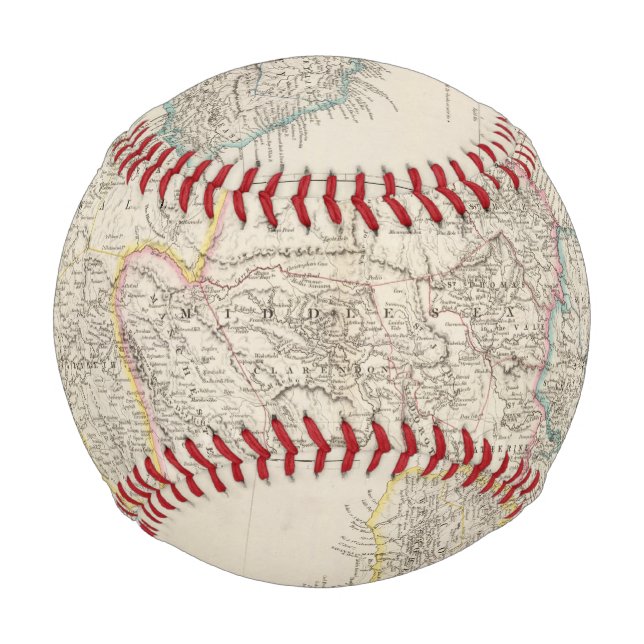 Pelota De Béisbol Mapa de Jamaica (Anverso)