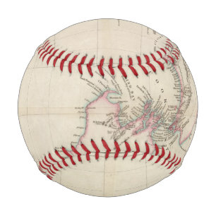 Pelota De Béisbol Mapa de la colonia de Nueva Zelanda