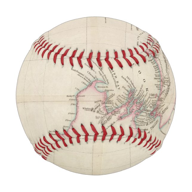 Pelota De Béisbol Mapa de la colonia de Nueva Zelanda (Anverso)