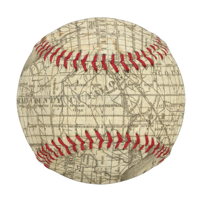 Pelota De Béisbol Mapa de la Reserva Occidental (Anverso)