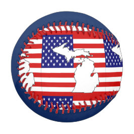 PELOTA DE BÉISBOL MAPA DE MICHIGAN