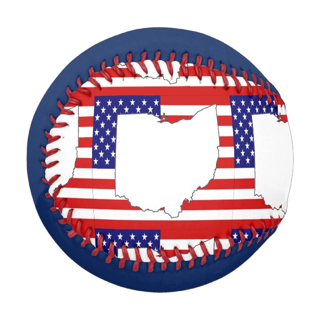 PELOTA DE BÉISBOL MAPA DE OHIO (Anverso izquierdo)