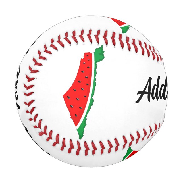 Pelota De Béisbol Mapa de Palestina sandía símbolo de la libertad (Anverso izquierdo)